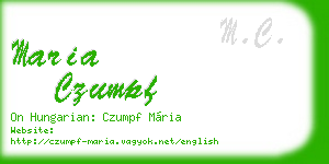maria czumpf business card